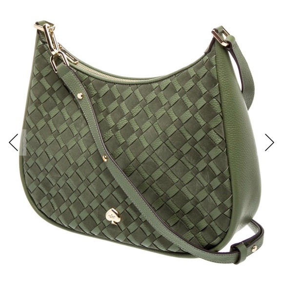Chic Olive Woven Shoulder Bag - Picture 3 of 12
